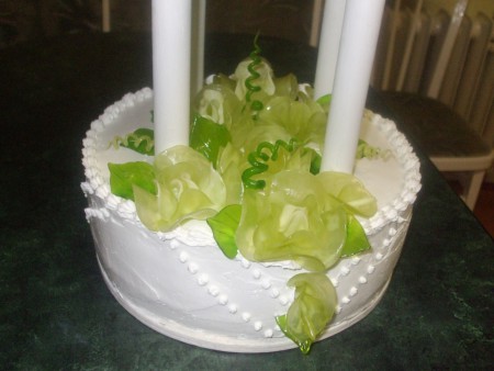 Svadobná torta ZELENÉ RUŽIČKY